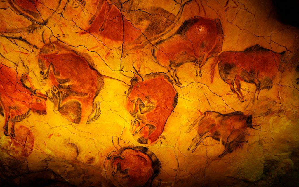 Panel de los bisontes - Altamira - periodo Magdaleniense